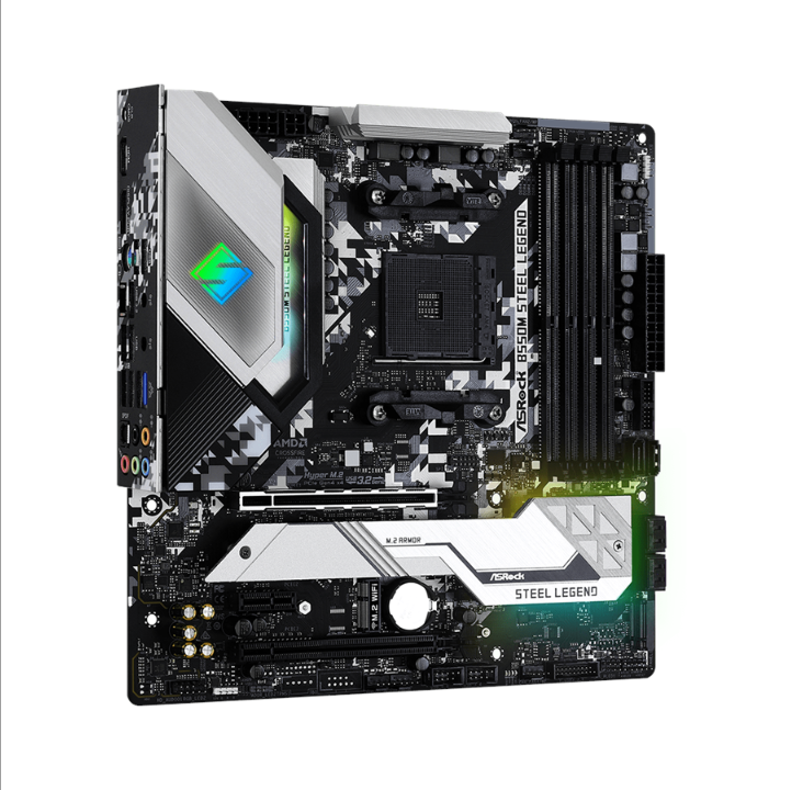 ASRock B550M STEEL LEGEND Motherboard - AMD B550 - AMD AM4 socket - DDR4 RAM - Micro-ATX