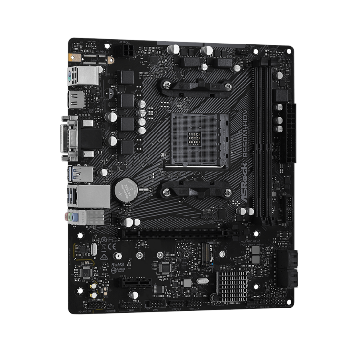 اللوحة الأم ASRock B550M-HDV - AMD B550 - مقبس AMD AM4 - ذاكرة الوصول العشوائي DDR4 - Micro-ATX