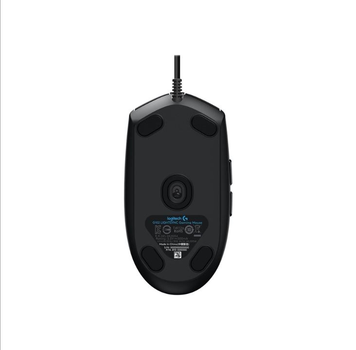 Logitech G102 LIGHTSYNC - Black - Gaming mouse - Optic - 6 buttons - Black with RGB light