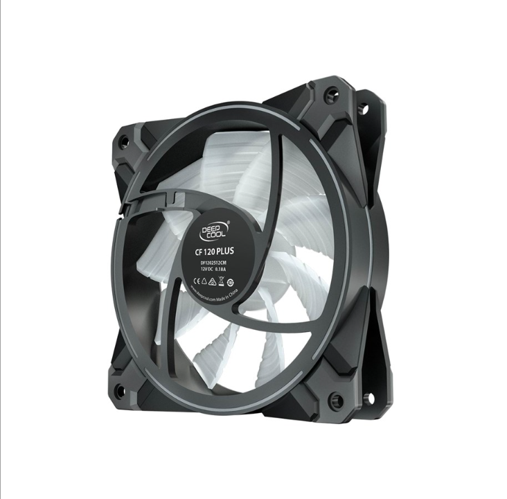 DeepCool CF120 PLUS - 3 pack - Chassis fan - 120mm - Black