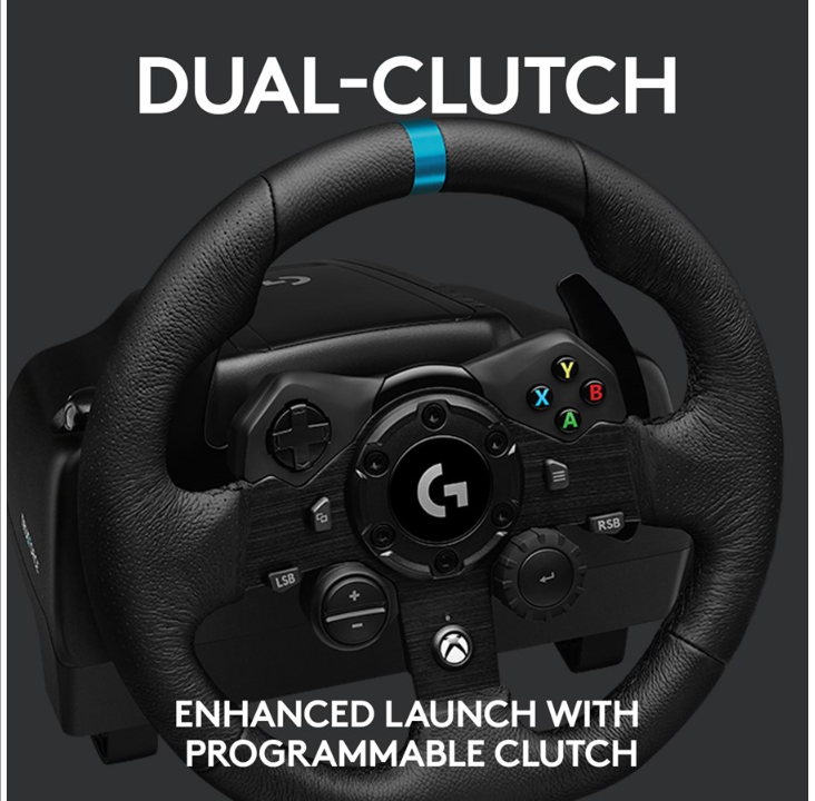 Logitech G923 TRUEFORCE Racing Wheel & Pedals - Xbox One | Series S&X & PC - Steering wheel & Pedal set - Microsoft Xbox One