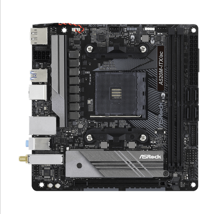 ASRock A520M-ITX/AC Motherboard - AMD A520 - AMD AM4 socket - DDR4 RAM - Mini-ITX