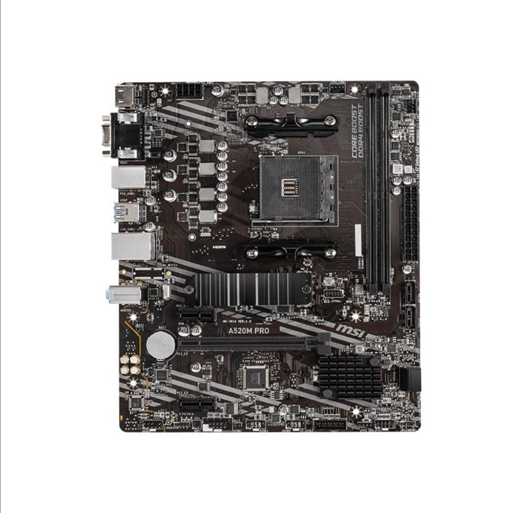 MSI A520M PRO Motherboard - AMD A520 - AMD AM4 socket - DDR4 RAM - Micro-ATX