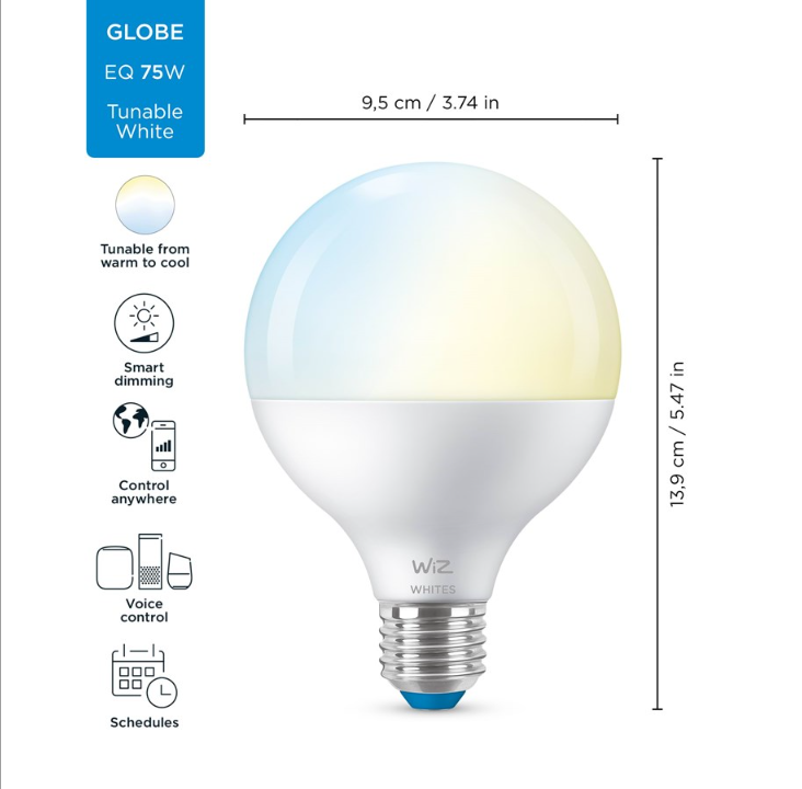 WiZ Globe lamp G95 E27