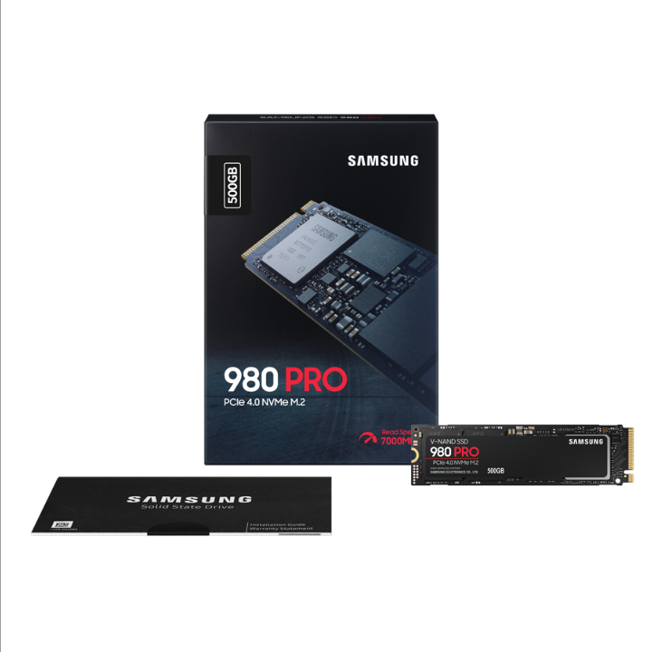 Samsung 980 Pro SSD - 500GB - Without heat spreader - M.2 2280 - PCIe 4.0