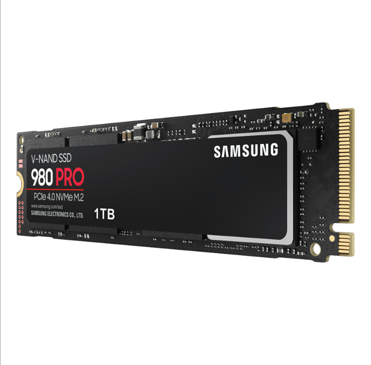 Samsung 980 Pro SSD - 1 تيرابايت - بدون موزع للحرارة - M.2 2280 - PCIe 4.0