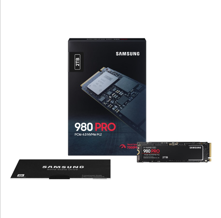 Samsung 980 Pro SSD - 2 تيرابايت - بدون موزع للحرارة - M.2 2280 - PCIe 4.0