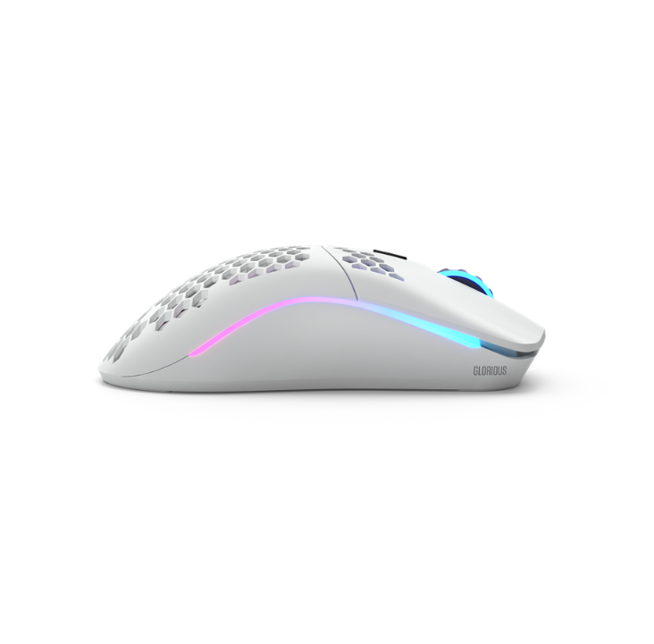 Glorious Model O Wireless - Matte White - Gaming mouse - Optic - 6 buttons - White with RGB light