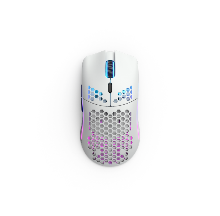 Glorious Model O Wireless - Matte White - Gaming mouse - Optic - 6 buttons - White with RGB light