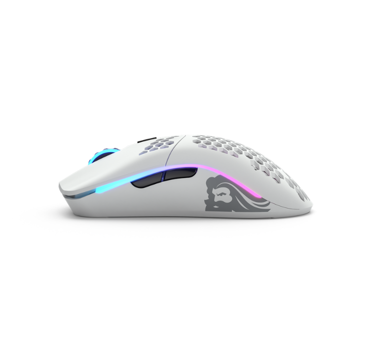 Glorious Model O Wireless - Matte White - Gaming mouse - Optic - 6 buttons - White with RGB light
