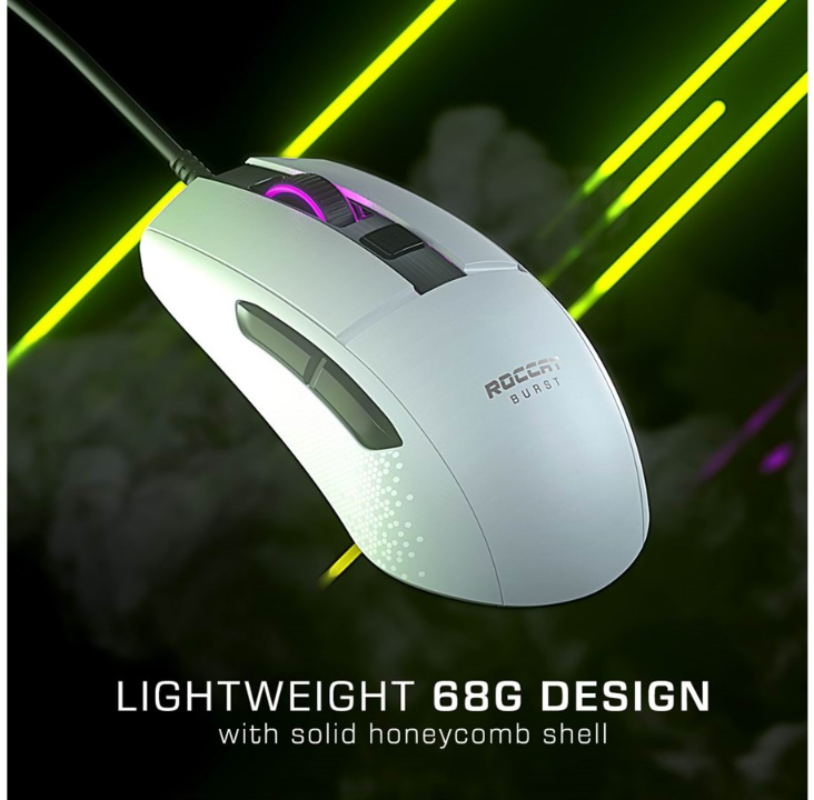 ROCCAT Burst Core - Gaming mouse - Optic - 5 buttons - White