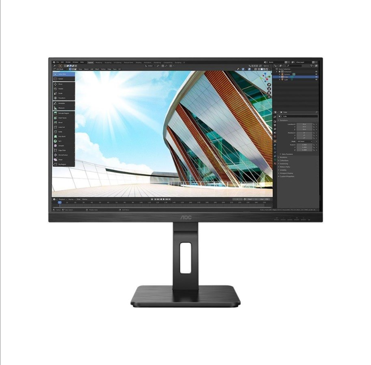 27" AOC Q27P2Q - 2560x1440 - 75Hz - IPS - USB HUB - 4 ms - Screen