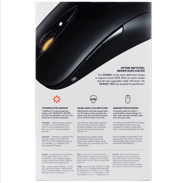 SteelSeries Sensei Ten - mouse - USB - Mouse - Optic - 8 buttons - Black