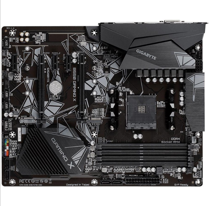 اللوحة الأم GIGABYTE B550 GAMING X V2 - AMD B550 - مقبس AMD AM4 - ذاكرة الوصول العشوائي DDR4 - ATX