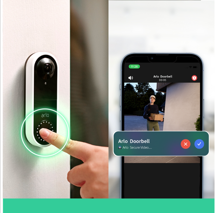 Arlo Essential Video Doorbell Wire-Free - Black