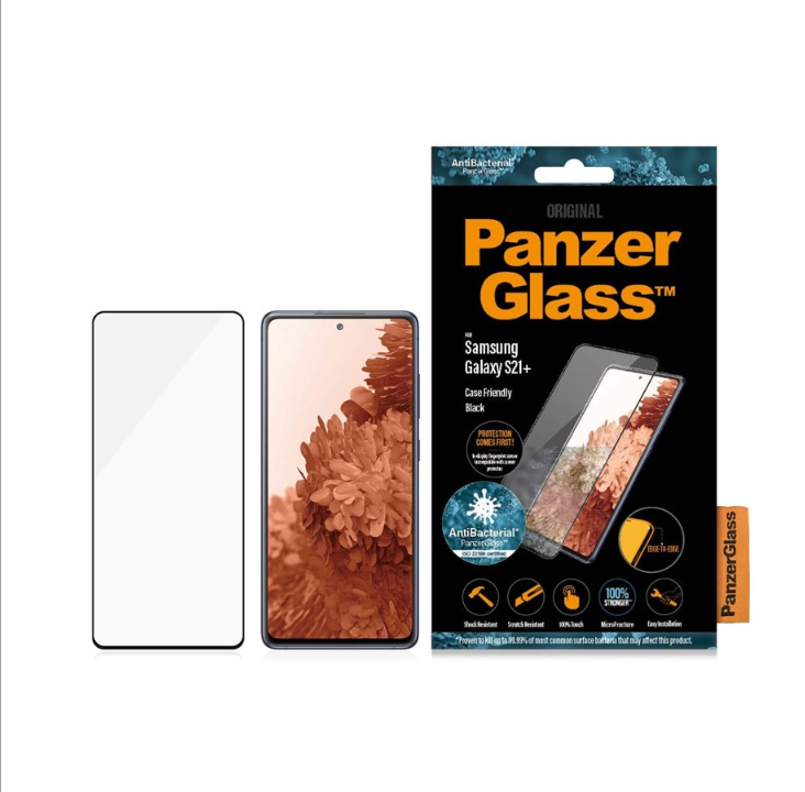 PanzerGlass Samsung Galaxy S21 Plus AntiBacterial Case Friendly - Black