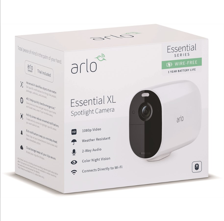 Arlo Essential XL 聚光灯摄像头