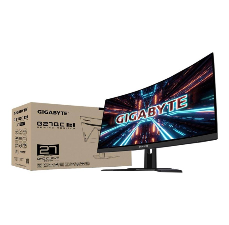 27" GIGABYTE G27QC A - 2560x1440 (QHD) - 165Hz - VA - Curved - 2x 2W Speakers - 1 ms - Screen