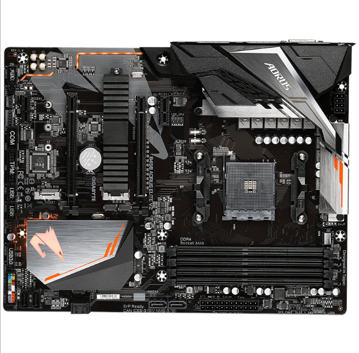 GIGABYTE B450 AORUS ELITE V2 Motherboard - AMD B450 - AMD AM4 socket - DDR4 RAM - ATX