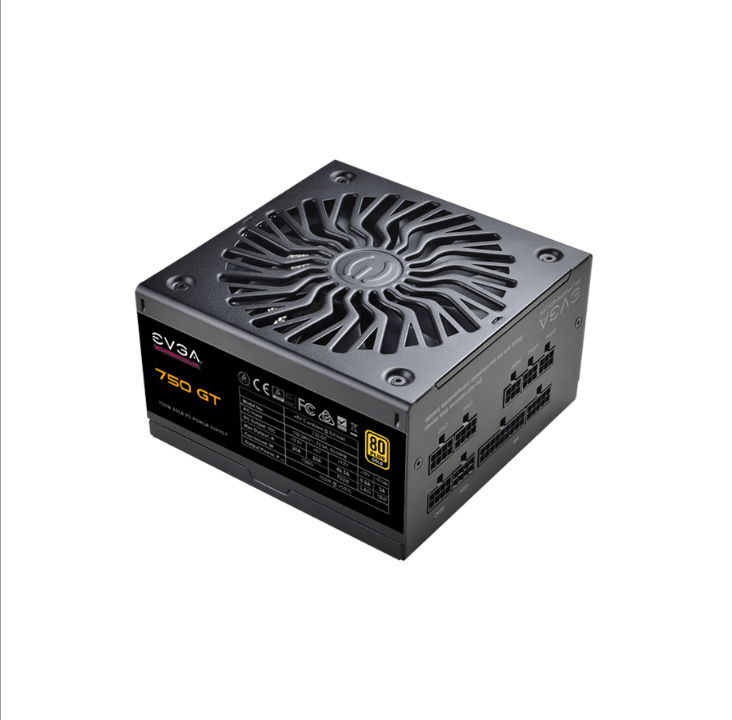 EVGA SuperNOVA 750 GT 电源 - 750 瓦 - 135 毫米 - 80 Plus 金奖证书