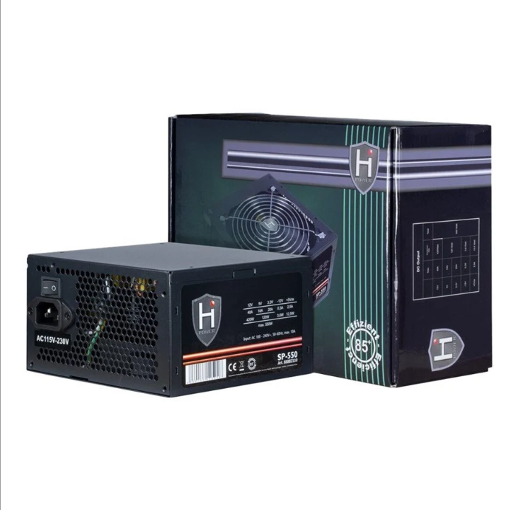 Inter-Tech HiPower SP-550 power supply - 550 Watt - 120 mm - 80 Plus