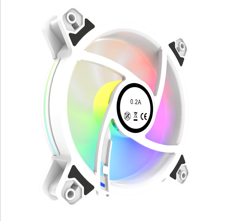 DUTZO KURA 120 白色 ARGB - 机箱风扇 - 120mm - 白色带 RGB 灯 - 24 dBA