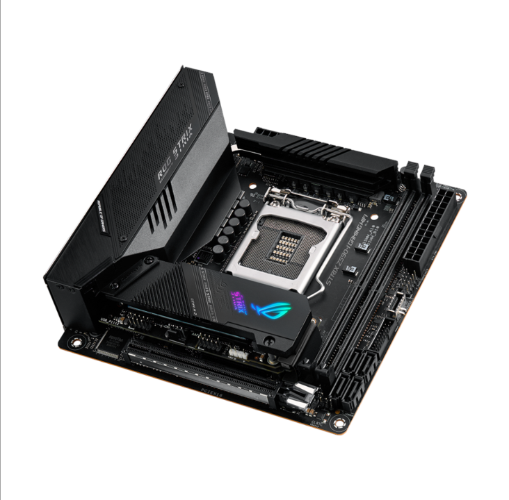 ASUS ROG STRIX Z590-I GAMING WIFI Motherboard - Intel Z590 - Intel LGA1200 socket - DDR4 RAM - Mini-ITX