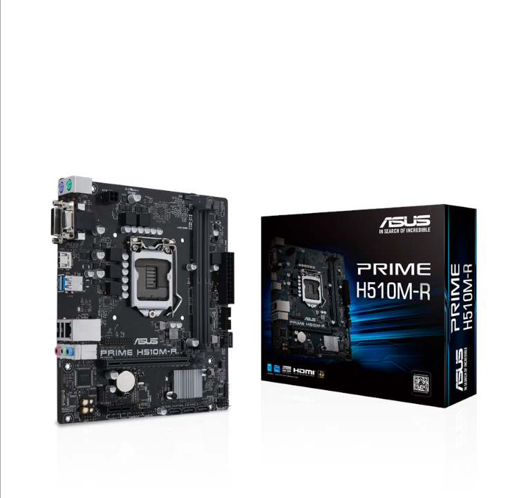 ASUS PRIME H510M-R Motherboard - Intel H510 - Intel LGA1200 socket - DDR4 RAM - Micro-ATX