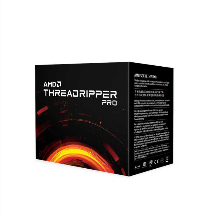 AMD Ryzen Threadripper PRO 3955WX CPU - 16 cores - 3.9 GHz - AMD sWRX8 - AMD Boxed (WOF - without cooler)