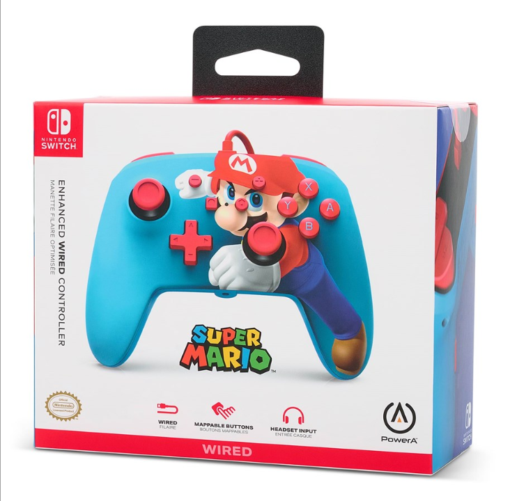 PowerA Enhanced Wired Controller for Nintendo Switch - Mario Punch - Gamepad - Nintendo Switch