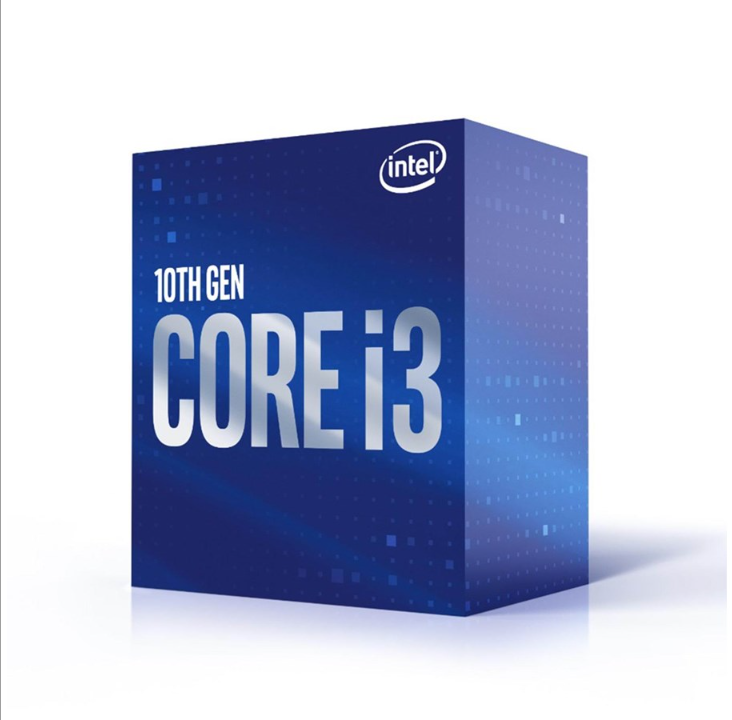 Intel Core i3-10105F Comet Lake CPU - 4 核 - 3.7 GHz - Intel LGA1200 - Intel 盒装（带冷却器）