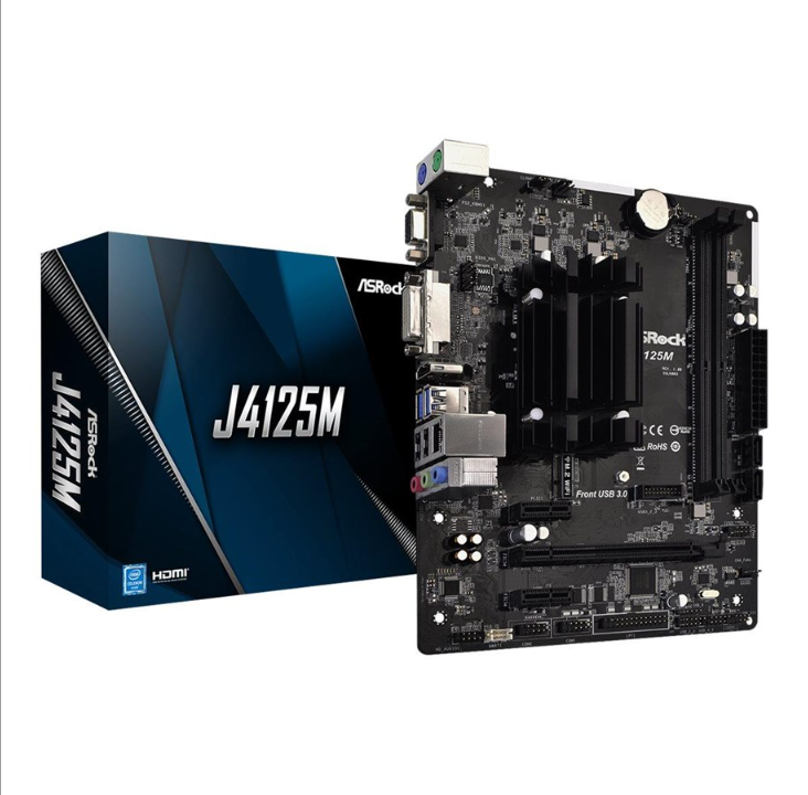 ASRock J4125M - motherboard - micro ATX - Intel Celeron J4125 Motherboard - socket - DDR4 RAM - Micro-ATX