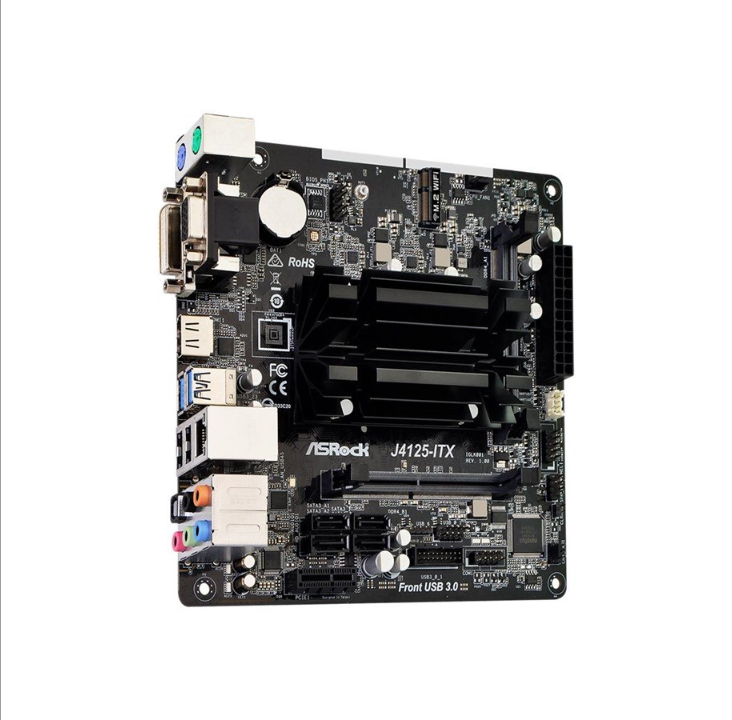 ASRock J4125-ITX - اللوحة الأم - mini ITX - اللوحة الأم Intel Celeron J4125 - المقبس - ذاكرة الوصول العشوائي DDR4 - Mini-ITX