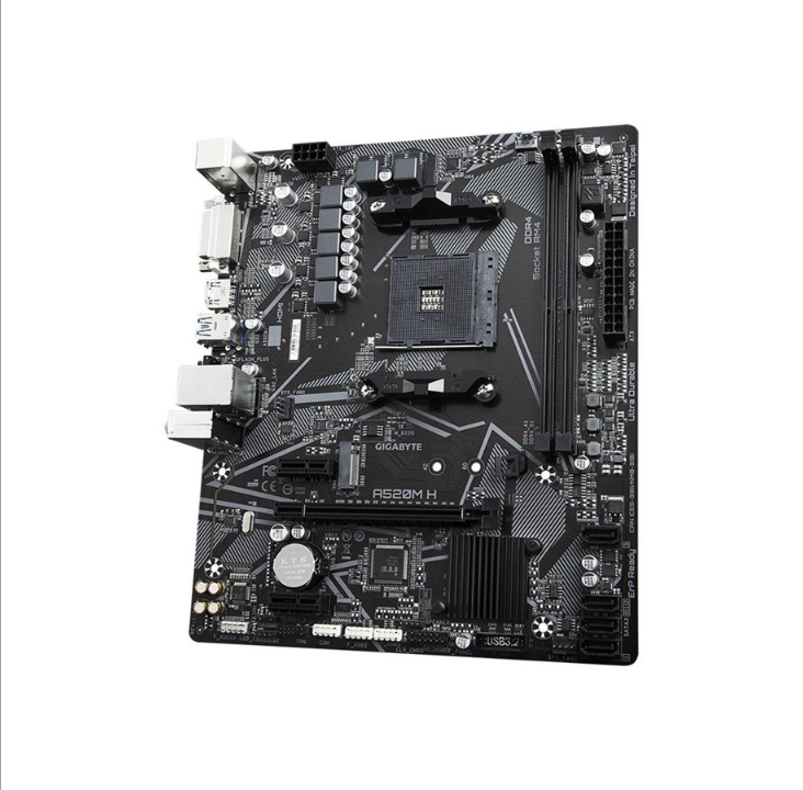 GIGABYTE A520M H Motherboard - AMD A520 - AMD AM4 socket - DDR4 RAM - Micro-ATX