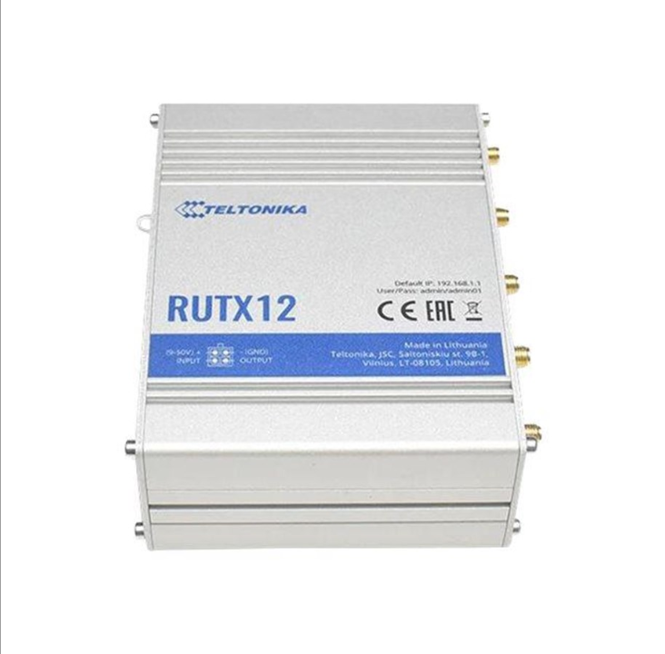 Teltonika RUTX12 - 无线路由器 802.11a/b/g/n/Wi-Fi 5 Wave 2