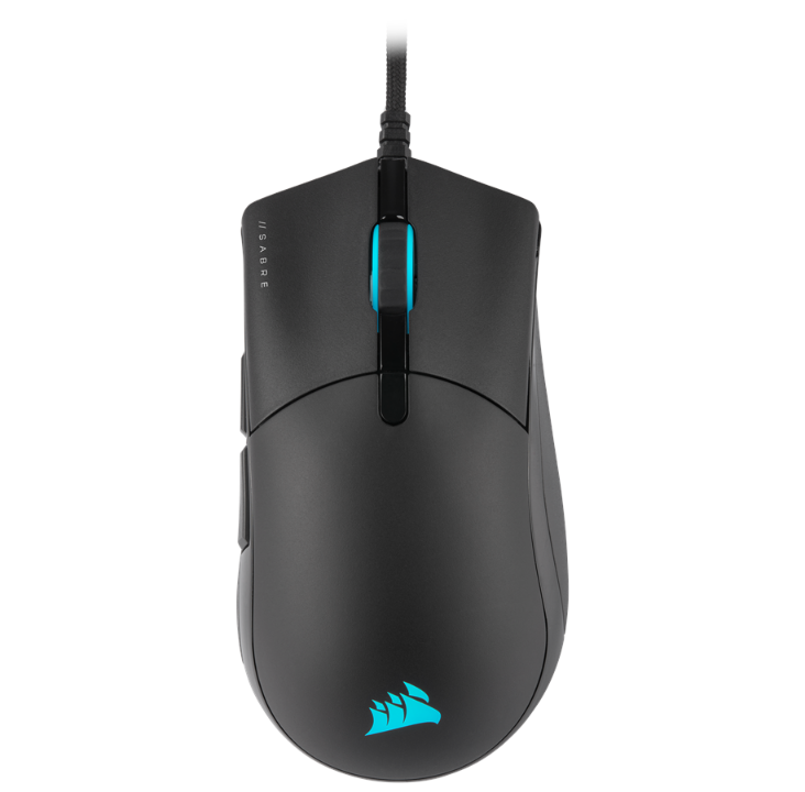Corsair Saber RGB Pro Champion - Gaming mouse - Optic - 6 buttons - Black with RGB light