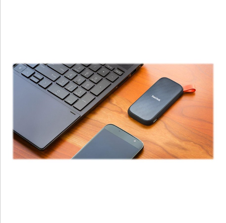 SanDisk Portable SSD - 2 تيرابايت - أسود - SSD خارجي - USB 3.2 Gen 2