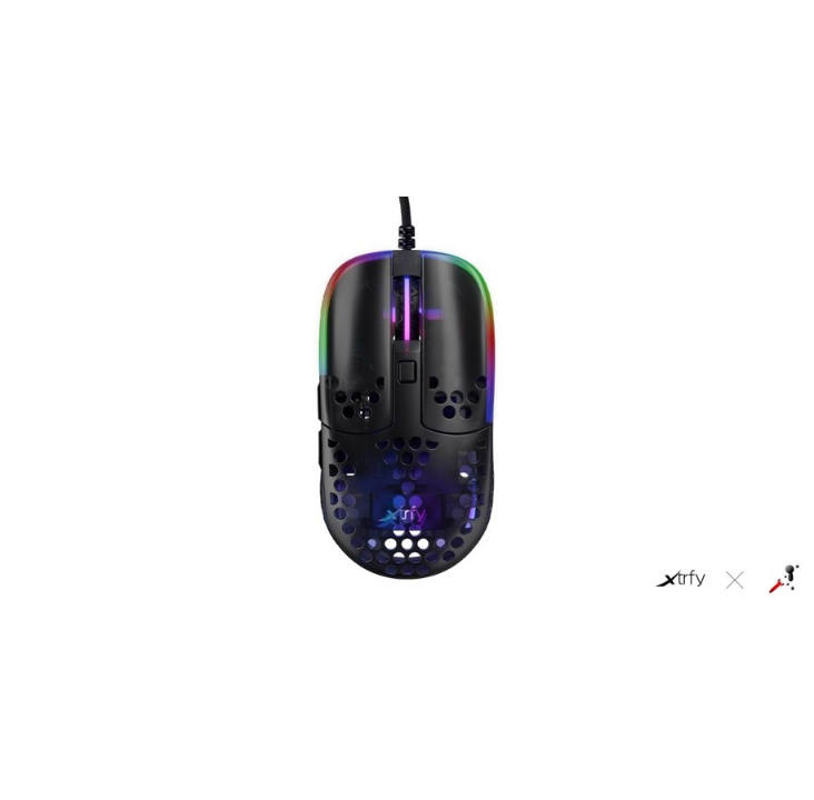 Xtrfy MZ1 - Zy's Rail - Gaming mouse - Optic - 6 buttons - Black with RGB light