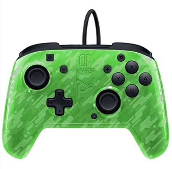 PDP Face-off Deluxe Switch Controller + Audio - Camo Green - Gamepad - Nintendo Switch