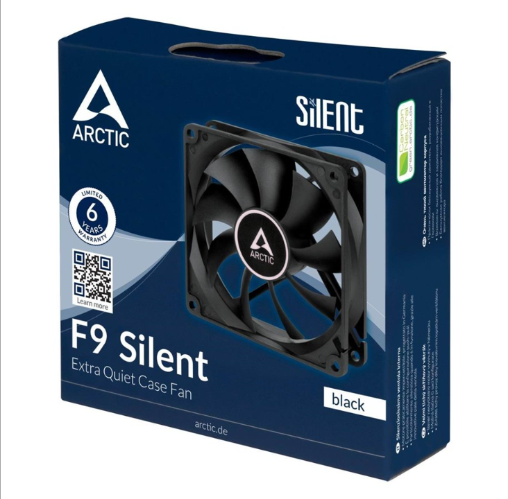 Arctic F9 Silent - Chassis fan - 92mm - Black - 20 dBA