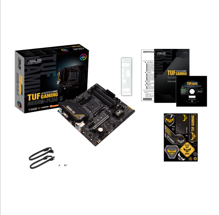 ASUS TUF GAMING A520M-PLUS II Motherboard - AMD A520 - AMD AM4 socket - DDR4 RAM - Micro-ATX