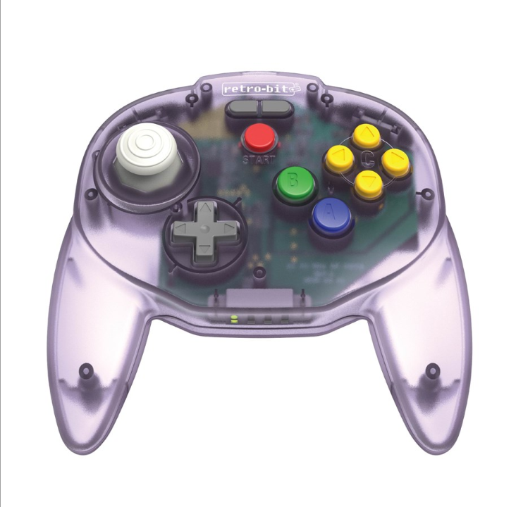 Retro-Bit Tribute64 2.4GHz Wireless Controller - Atomic Purple - Gamepad - Nintendo 64