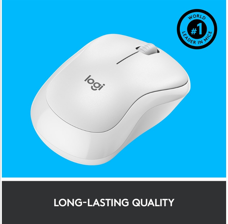 Logitech M220 Silent - 鼠标 - 光学 - 3 个按钮 - 白色