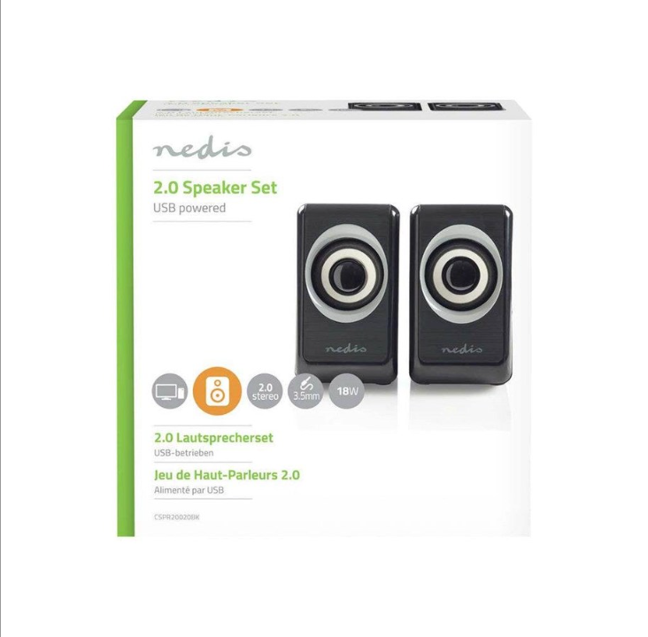 Nedis - speakers - for PC - 2.0-channel
