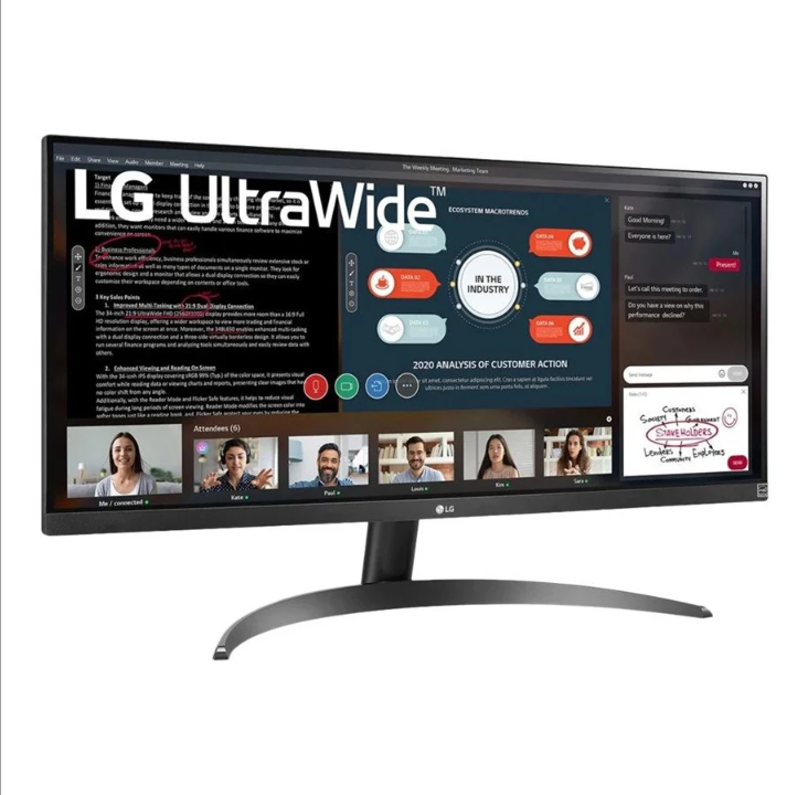 29" LG 29WP500-B - 2560x1080 - 75Hz - IPS - HDR10 - 5 毫秒 - 屏幕