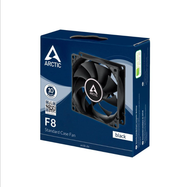 Arctic F8 - Chassis fan - 80mm - Black - 23 dBA