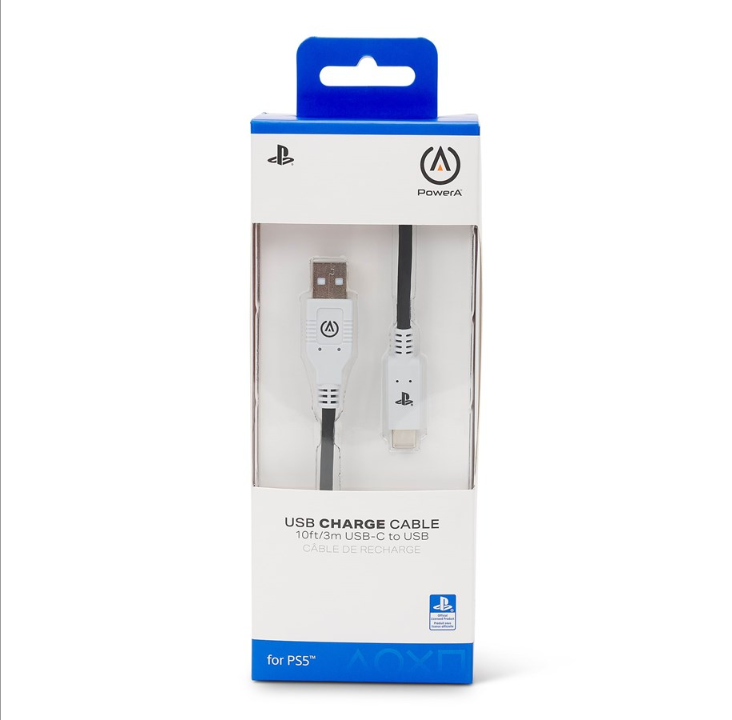 كابل PowerA USB-C لجهاز PlayStation 5 - كابل شحن لوحدة التحكم اللاسلكية في الألعاب - Sony PlayStation 5
