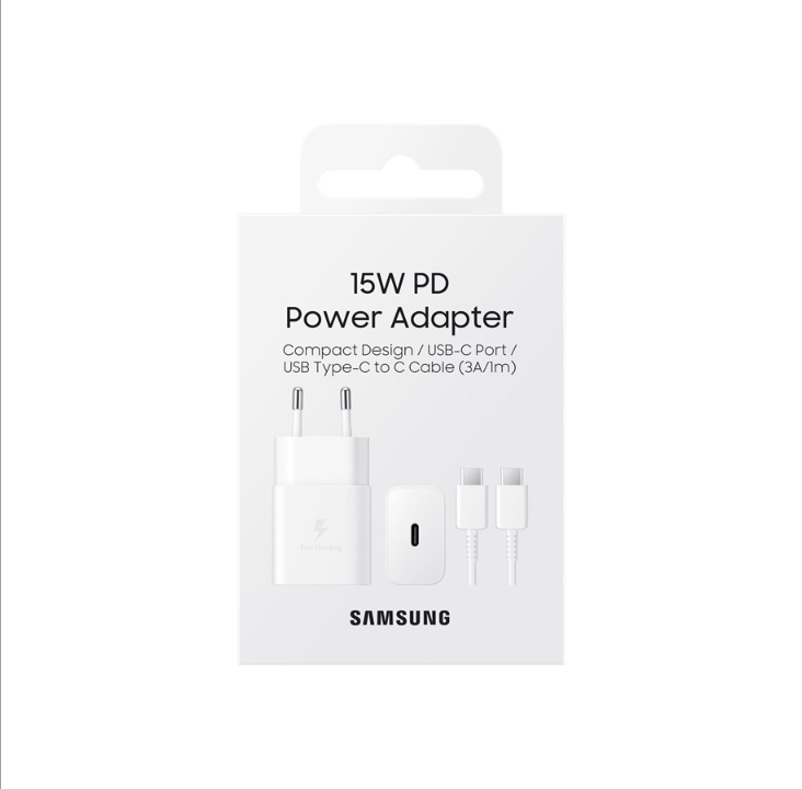 Samsung 15W USB-C Power Adapter (Incl. cable) - White