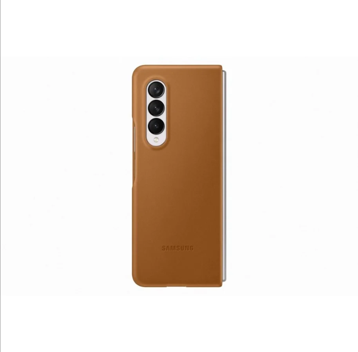 Samsung Galaxy Z Fold 3 Leather Cover - Camel