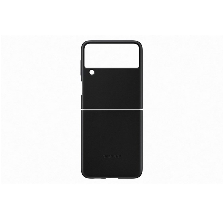 Samsung Galaxy Z Flip 3 Leather Cover - Black